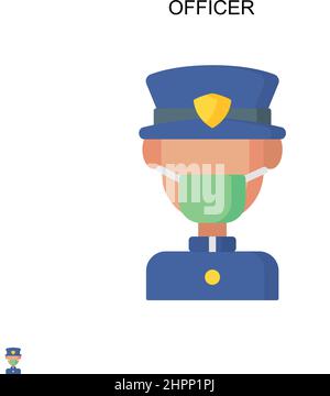 Icône de vecteur simple d'agent. Modèle de conception de symbole d'illustration pour élément d'interface utilisateur Web mobile. Illustration de Vecteur