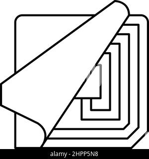 illustration vectorielle de la ligne de composant de fil de cuivre rfid de puce Illustration de Vecteur