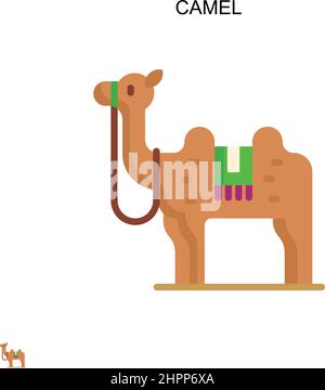 Icône de vecteur simple Camel.Modèle de conception de symbole d'illustration pour élément d'interface utilisateur Web mobile. Illustration de Vecteur