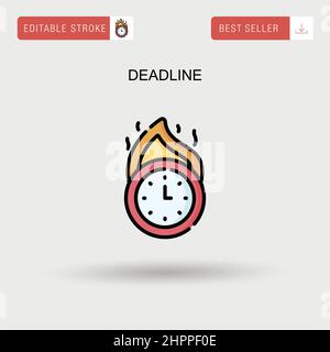 Icône de vecteur simple d'échéance. Illustration de Vecteur