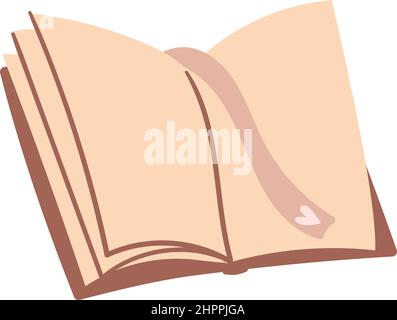 Ouvrir un livre avec un signet. Illustration vectorielle dans un style plat. Illustration de Vecteur