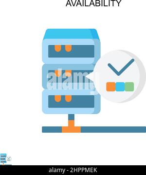 Disponibilité icône de vecteur simple. Modèle de conception de symbole d'illustration pour élément d'interface utilisateur Web mobile. Illustration de Vecteur