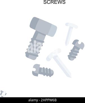 Icône de vecteur simple de vis. Modèle de conception de symbole d'illustration pour élément d'interface utilisateur Web mobile. Illustration de Vecteur