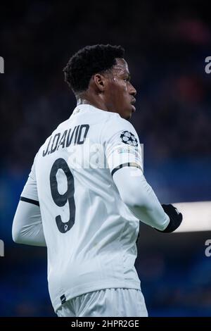 LONDRES, ANGLETERRE - FÉVRIER 22 : Jonathan David de Lille OSC pendant le tournoi de la Ligue des champions de l'UEFA, un match entre Chelsea FC et Lill Banque D'Images