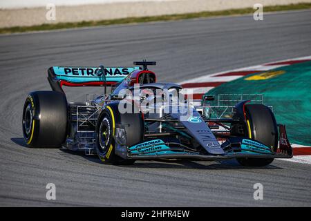 Barcelone, Espagne, 23/02/2022, Barcelone, Espagne. 23rd févr. 2022. 63 RUSSELL George (gbr), Mercedes AMG F1 Team W13, action lors de la séance d'avant-saison avant le Championnat du monde de Formule 1 de la FIA 2022, sur le circuit de Barcelone-Catalunya, du 23 au 25 février 2022 à Montmelo, près de Barcelone, Espagne - photo: Xavi Bonilla/DPPI/LiveMedia crédit: Independent photo Agency/Alay Live News Banque D'Images