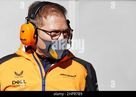 Barcelone, Espagne. 23rd févr. 2022. Barcelone, Espagne, 23.02.2022. Andreas Seidl, directeur général de McLaren. 23.02.2022. Test de Formule 1, première journée, Barcelone, Espagne. Mercredi. Le crédit photo doit être lu : images XPB/Press Association. Banque D'Images