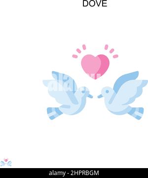 Icône de vecteur simple Dove.Modèle de conception de symbole d'illustration pour élément d'interface utilisateur Web mobile. Illustration de Vecteur