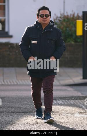 Amrit Magar arrive à la cour des magistrats de Bromley, dans le Kent. Il a reçu un ordre de contention de cinq ans après qu'il ait été reconnu coupable de traquer Emma Raducanu, une joueuse de tennis britannique de 19 ans. Date de la photo: Mercredi 23 février 2022. Banque D'Images