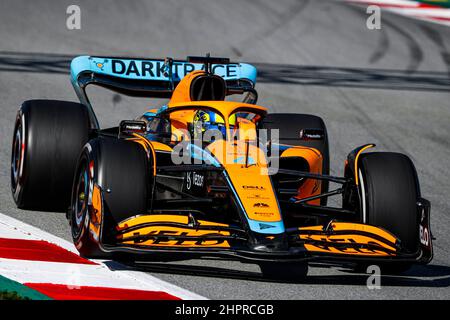 Barcelone, Espagne, 23/02/2022, 04 NORRIS Lando (gbr), McLaren F1 Team MCL36, action lors de la session d'avant-saison avant le Championnat du monde de Formule 1 de la FIA 2022, sur le circuit de Barcelone-Catalunya, du 23 au 25 février 2022 à Montmelo, près de Barcelone, Espagne - photo Antonin Vincent / DPPI Banque D'Images