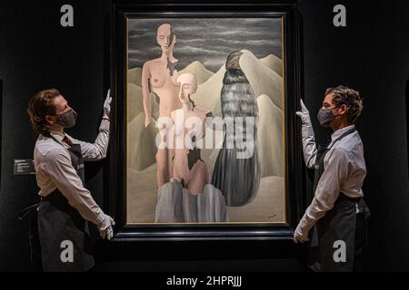 LONDRES, ROYAUME-UNI. 23 février 2022. RENÉ MAGRITTE (1898-1967) la lumière du pôle, estimation: GBP 5 500 000 - GBP 7 500 000. La vente a lieu à la maison de vente aux enchères de Christie le 1 mars 2022. Credit: amer ghazzal / Alamy Live News Banque D'Images