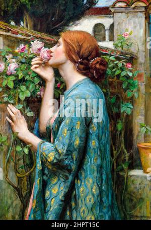 John William Waterhouse, peinture, l'âme de la Rose, 1908, huile sur toile Banque D'Images