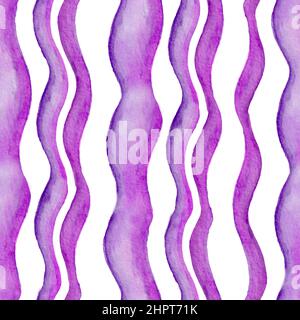 Aquarelle ligne sans couture jolie texture enfant. Motif sans coutures pour bébé. Banque D'Images