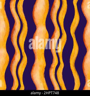 Aquarelle ligne sans couture jolie texture enfant. Motif sans coutures pour bébé. Banque D'Images