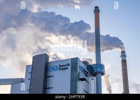 Industrie des pâtes et papiers Smurfit Kappa à Pitea, Suède Banque D'Images