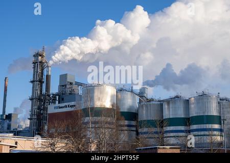 Industrie des pâtes et papiers Smurfit Kappa à Pitea, Suède Banque D'Images