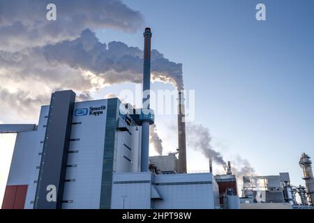 Industrie des pâtes et papiers Smurfit Kappa à Pitea, Suède Banque D'Images