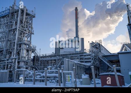 Industrie des pâtes et papiers Smurfit Kappa à Pitea, Suède Banque D'Images