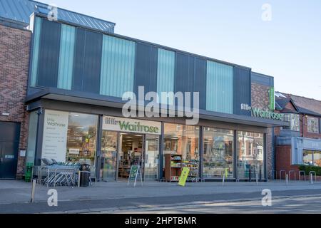 Une succursale de Little Waitrose, à Jesmond, Newcastle upon Tyne, Royaume-Uni. Banque D'Images