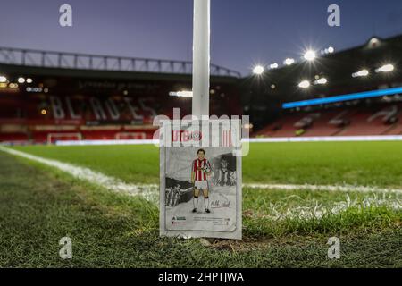 Sheffield, Royaume-Uni. 23rd févr. 2022. Programme du jour du match avec l'ancien joueur de Sheffield United Mitch Ward sur la couverture à Sheffield, Royaume-Uni, le 2/23/2022. (Photo de James Heaton/News Images/Sipa USA) crédit: SIPA USA/Alay Live News Banque D'Images