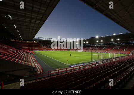 Sheffield, Royaume-Uni. 23rd févr. 2022. Vue générale à l'intérieur du stade Bramall Lane, avant le match de championnat Sky Bet entre Sheffield United et Blackburn Rovers à Sheffield, Royaume-Uni, le 2/23/2022. (Photo de James Heaton/News Images/Sipa USA) crédit: SIPA USA/Alay Live News Banque D'Images