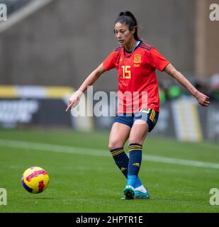 23rd février 2022 ; Molineux Stadium, Wolverhampton, West Midlands, Angleterre ; Arnold Clark Womens International football Espagne contre Canada; Leila Ouahabi d'Espagne Banque D'Images