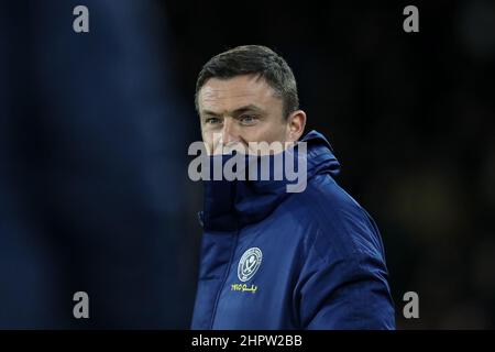 Sheffield, Royaume-Uni. 23rd févr. 2022. Paul Heckingbottom directeur de Sheffield United lors du match de championnat Sky Bet entre Sheffield United et Blackburn Rovers à Bramall Lane à Sheffield, Royaume-Uni, le 2/23/2022. (Photo de James Heaton/News Images/Sipa USA) crédit: SIPA USA/Alay Live News Banque D'Images