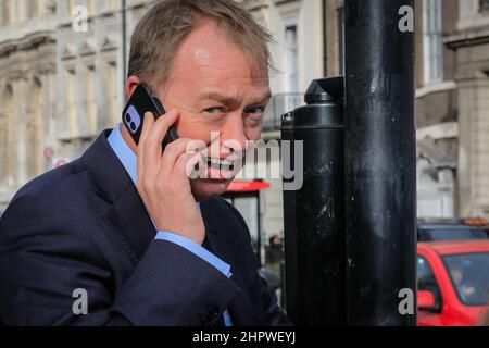 Westminster, Londres, Royaume-Uni. 23rd févr. 2022. Tim Farron, député, ancien chef des libéraux-démocrates, à Westminster aujourd'hui. Credit: Imagetraceur/Alamy Live News Banque D'Images