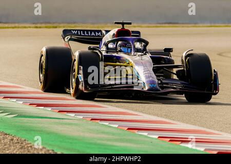 Montmelo, Espagne le 23 février 2022, Alex Albon 23 (GBR), Williams FW43B lors de la SESSION D'AVANT-SAISON FORMULA 1 au circuit de Barcelone-Catalunya, Montmelo, Espagne, le 23 février 2022 Banque D'Images