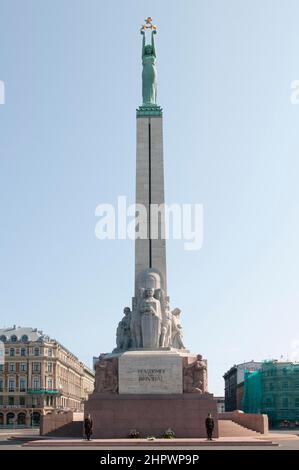 Monument de la liberté à Riga, Lettonie Banque D'Images