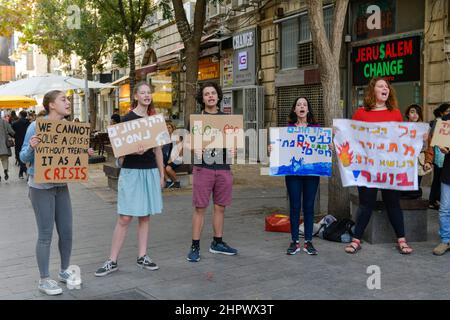 Vendredi pour les Démonstration, Jérusalem, Israël Banque D'Images