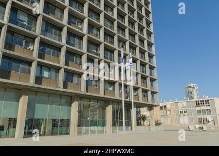 Hôtel de ville municipal, place Izhak Rabin, tel Aviv, Israël Banque D'Images