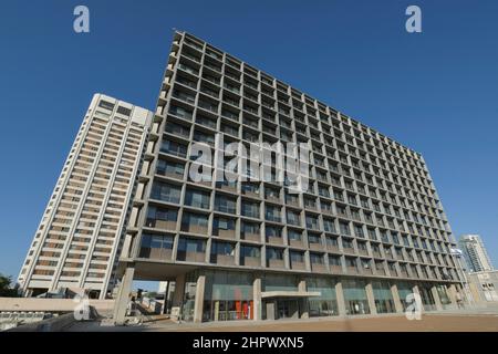 Hôtel de ville municipal, place Izhak Rabin, tel Aviv, Israël Banque D'Images