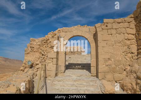 Porte occidentale, forteresse, ruines de Masada, Israël Banque D'Images