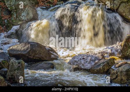 chutes de trap situées dans le parc régional de willard brook à ashby, massachusetts Banque D'Images