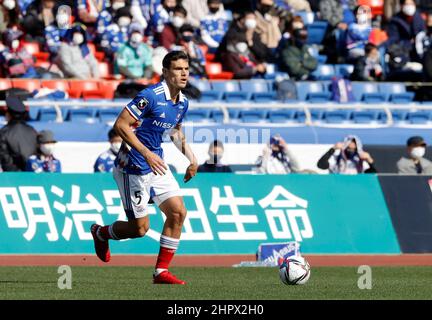 Nissan Stadium, Kanagawa, Japon. 23rd févr. 2022. Eduardo (F.Marinos), 23 FÉVRIER 2022 - football : 2022 J1 rencontre de la ligue entre Yokohama F. Marinos 4-2 Kawasaki Frontale au Nissan Stadium, Kanagawa, Japon. Credit: AFLO/Alay Live News Banque D'Images