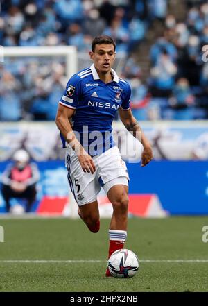 Nissan Stadium, Kanagawa, Japon. 23rd févr. 2022. Eduardo (F.Marinos), 23 FÉVRIER 2022 - football : 2022 J1 rencontre de la ligue entre Yokohama F. Marinos 4-2 Kawasaki Frontale au Nissan Stadium, Kanagawa, Japon. Credit: AFLO/Alay Live News Banque D'Images
