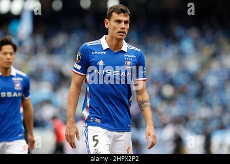 Nissan Stadium, Kanagawa, Japon. 23rd févr. 2022. Eduardo (F.Marinos), 23 FÉVRIER 2022 - football : 2022 J1 rencontre de la ligue entre Yokohama F. Marinos 4-2 Kawasaki Frontale au Nissan Stadium, Kanagawa, Japon. Credit: AFLO/Alay Live News Banque D'Images