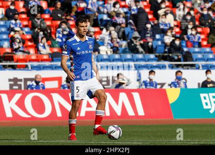Nissan Stadium, Kanagawa, Japon. 23rd févr. 2022. Eduardo (F.Marinos), 23 FÉVRIER 2022 - football : 2022 J1 rencontre de la ligue entre Yokohama F. Marinos 4-2 Kawasaki Frontale au Nissan Stadium, Kanagawa, Japon. Credit: AFLO/Alay Live News Banque D'Images