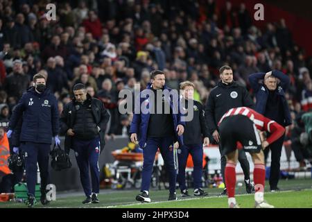 Sheffield, Royaume-Uni. 23rd févr. 2022. Paul Heckingbottom directeur de Sheffield United lors du match de championnat Sky Bet entre Sheffield United et Blackburn Rovers à Bramall Lane à Sheffield, Royaume-Uni, le 2/23/2022. (Photo de James Heaton/News Images/Sipa USA) crédit: SIPA USA/Alay Live News Banque D'Images