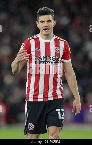 Sheffield, Royaume-Uni. 23rd févr. 2022. John Egan #12 de Sheffield United lors du match de championnat Sky Bet entre Sheffield United et Blackburn Rovers à Bramall Lane à Sheffield, Royaume-Uni, le 2/23/2022. (Photo de James Heaton/News Images/Sipa USA) crédit: SIPA USA/Alay Live News Banque D'Images