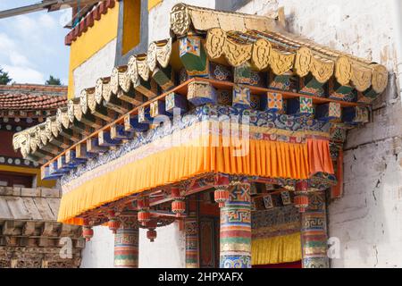 LANGMUSI, CHINE - Sertri Gompa (Dacanglangmu Saichisi). Une célèbre Lamasery à Langmusi, Gansu, Chine. Banque D'Images