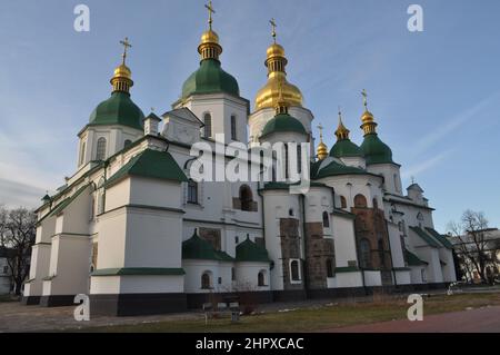 Cathédrale Sainte-Sophie à Kiev (Kiev) Ukraine, qui date de 11th C. le complexe comprenant les grottes monastiques est un site classé au patrimoine mondial de l'UNESCO. Banque D'Images