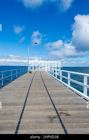 Vue verticale de Tanker Jetty, Esperance, Australie occidentale, Australie occidentale, Australie occidentale Banque D'Images