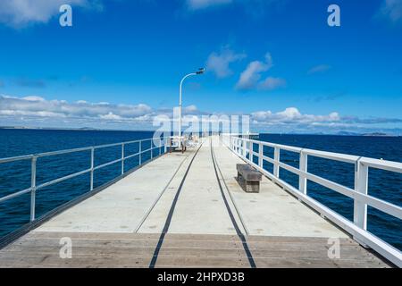 Vue sur Tanker Jetty, Esperance, Australie occidentale, Australie occidentale, Australie occidentale Banque D'Images