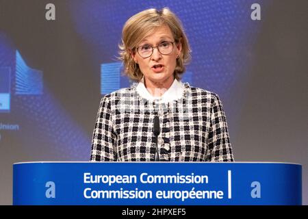 Mairead McGuinness est un homme politique irlandais qui est commissaire européen à la stabilité financière, aux services financiers et à l'Union des marchés de capitaux depuis octobre 2020. Membre de Fine Gael, elle a été première vice-présidente du Parlement européen de 2017 à 2020. Banque D'Images