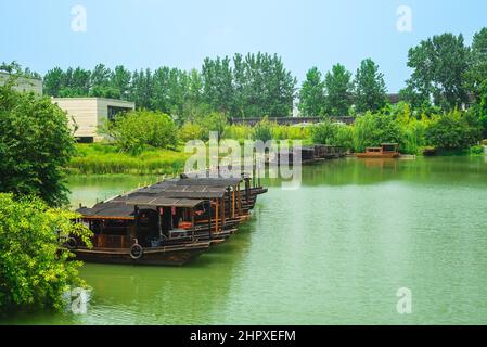 paysage de wuzhen, une ville pittoresque historique de zhejiang, en chine Banque D'Images