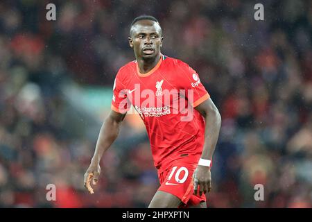 Liverpool, Royaume-Uni. 23rd févr. 2022. Sadio Mane #10 de Liverpool à Liverpool, Royaume-Uni, le 2/23/2022. (Photo de Conor Molloy/News Images/Sipa USA) crédit: SIPA USA/Alay Live News Banque D'Images