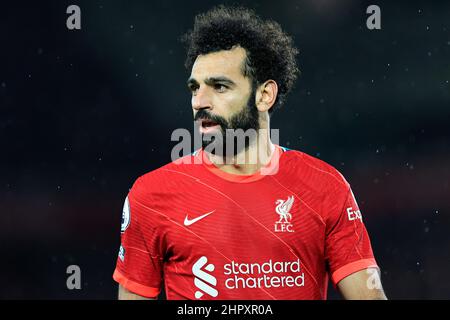 Liverpool, Royaume-Uni. 23rd févr. 2022. Mohamed Salah #11 de Liverpool à Liverpool, Royaume-Uni, le 2/23/2022. (Photo de Conor Molloy/News Images/Sipa USA) crédit: SIPA USA/Alay Live News Banque D'Images