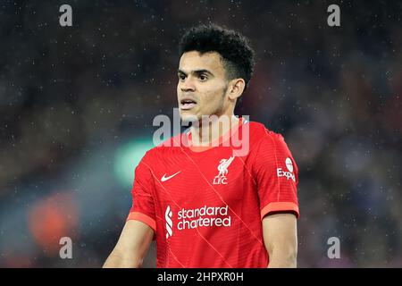 Liverpool, Royaume-Uni. 23rd févr. 2022. Luis Diaz #23 de Liverpool à Liverpool, Royaume-Uni, le 2/23/2022. (Photo de Conor Molloy/News Images/Sipa USA) crédit: SIPA USA/Alay Live News Banque D'Images