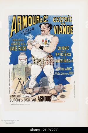 Maitres de l'affiche vol 4 - planche 163 - Guillaume - Armor & Co. Extrait dee Viande. C 1899. Banque D'Images